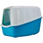 Toilette fermée pour chats + pelle - bleu